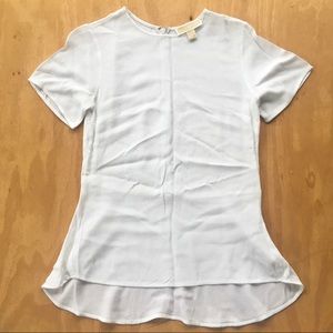 Michael Kohrs White High-Low Blouse